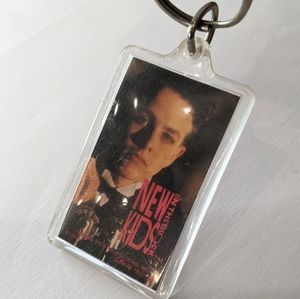 Vintage New Kids on the Block NKOB 90s Retro Boy Band Music Pop Keychain